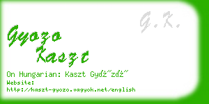 gyozo kaszt business card
